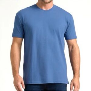 TRUE CLASSIC Blue Crew Neck Short Sleeve Shirt